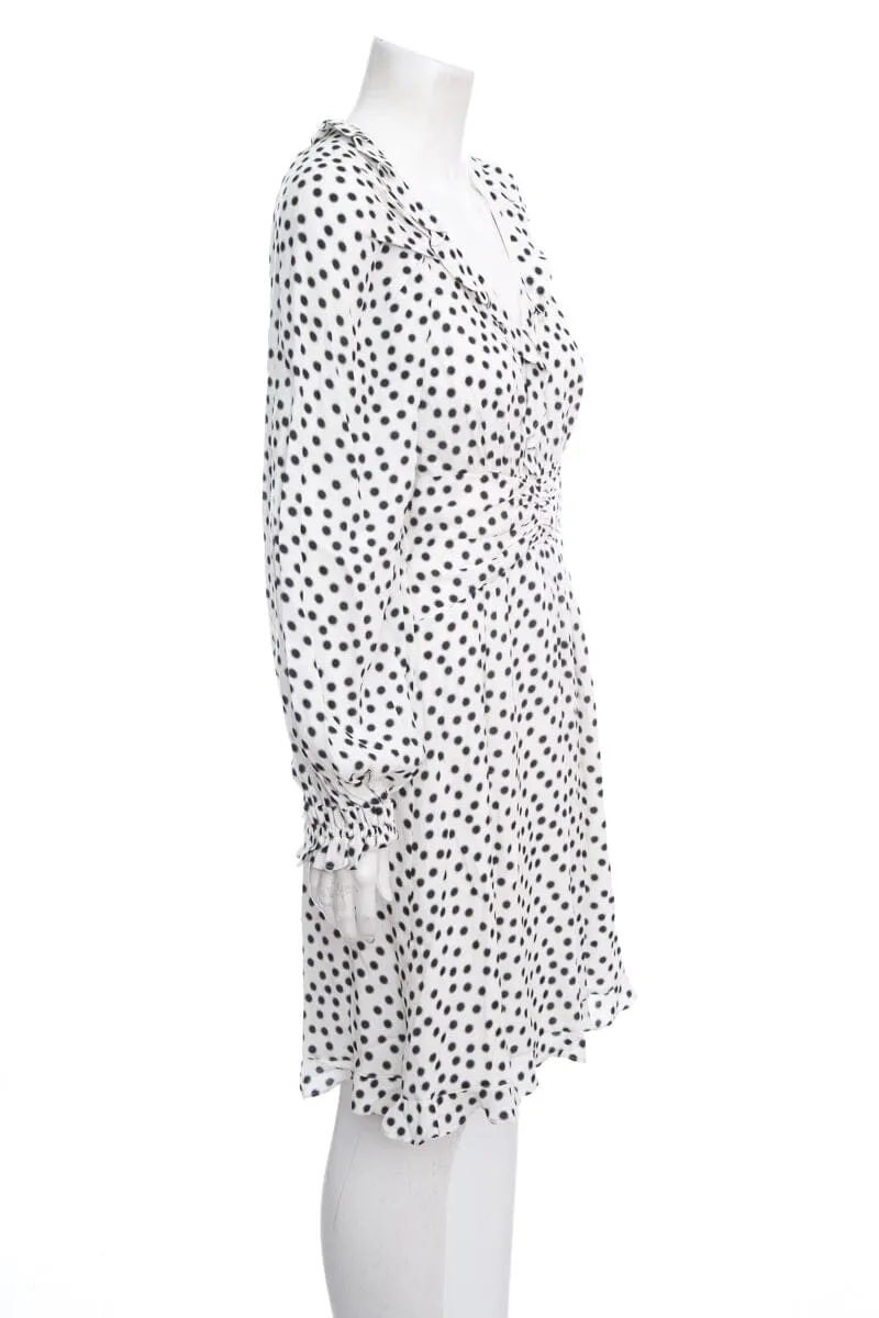 Ungaro Black & White Polka Dot Printed Dress SZ S NWT