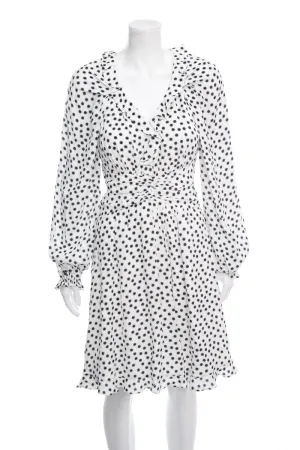Ungaro Black & White Polka Dot Printed Dress SZ S NWT