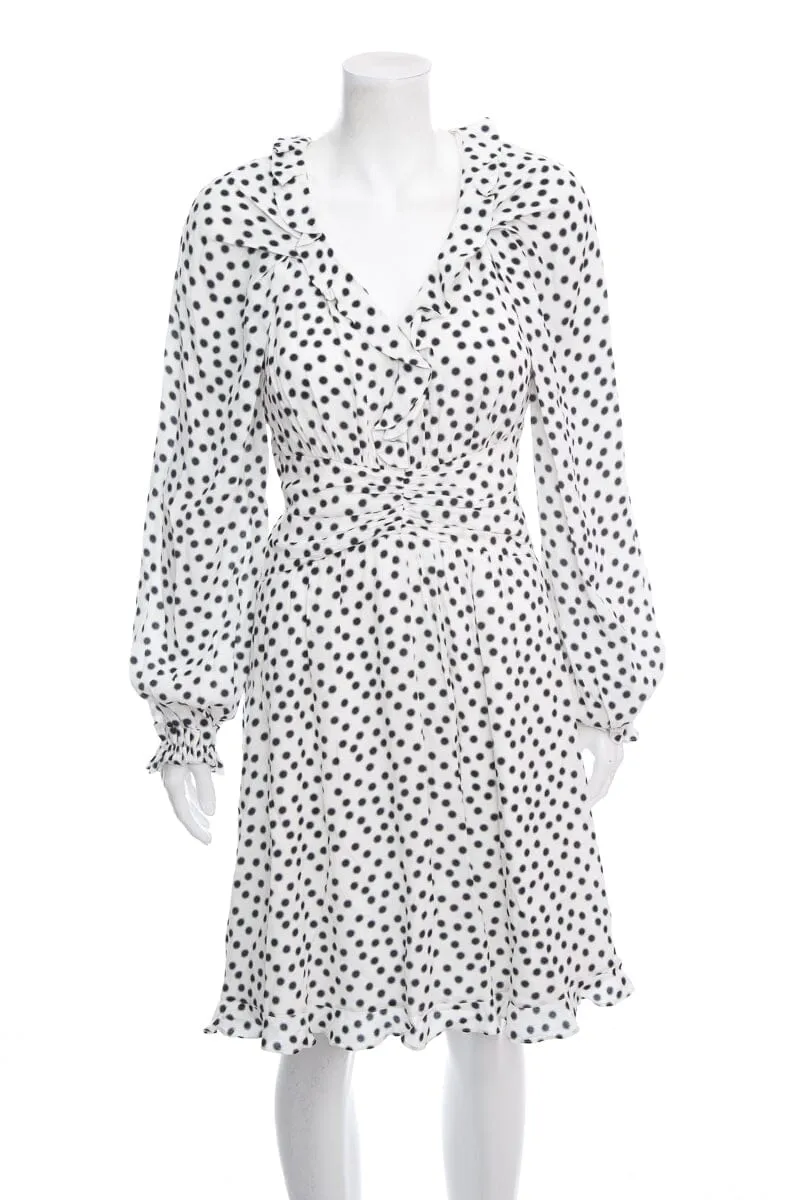 Ungaro Black & White Polka Dot Printed Dress SZ S NWT