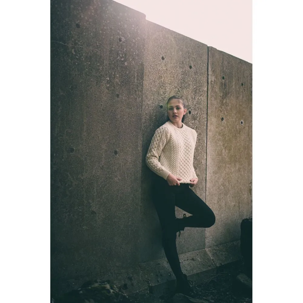 Unisex Ecru Aran, In Superior High Altitude Merino Wool, Super Soft And Comfortable