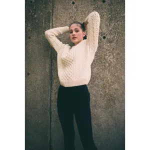 Unisex Ecru Aran, In Superior High Altitude Merino Wool, Super Soft And Comfortable