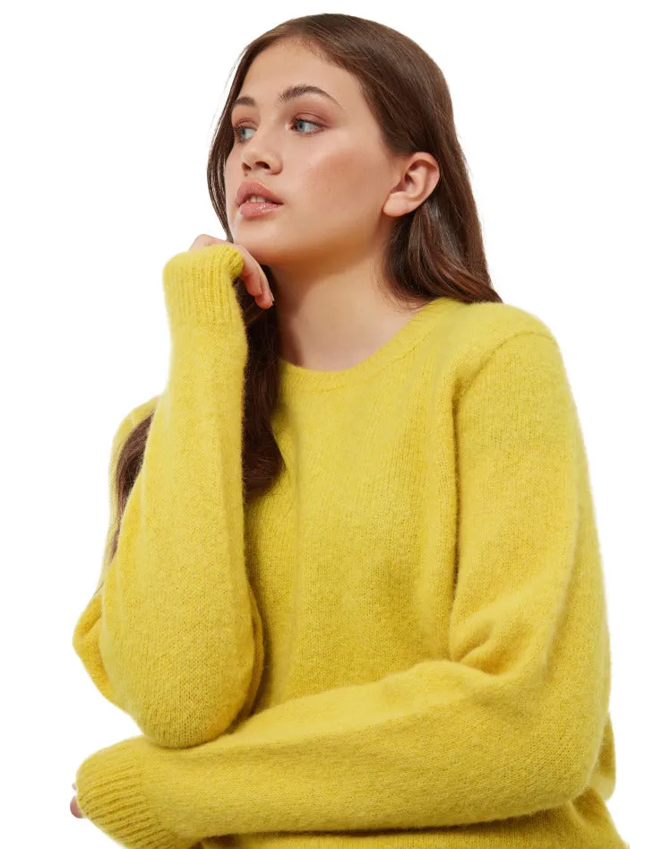 Unisex, Mustard Preppy Brushed Shetland Wool, Classic And Authentically British