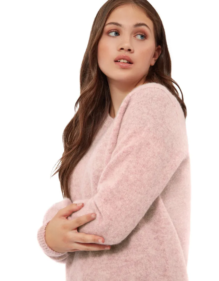 Unisex, Muted Pink Preppy Brushed Shetland Wool, Classic And Authentically British