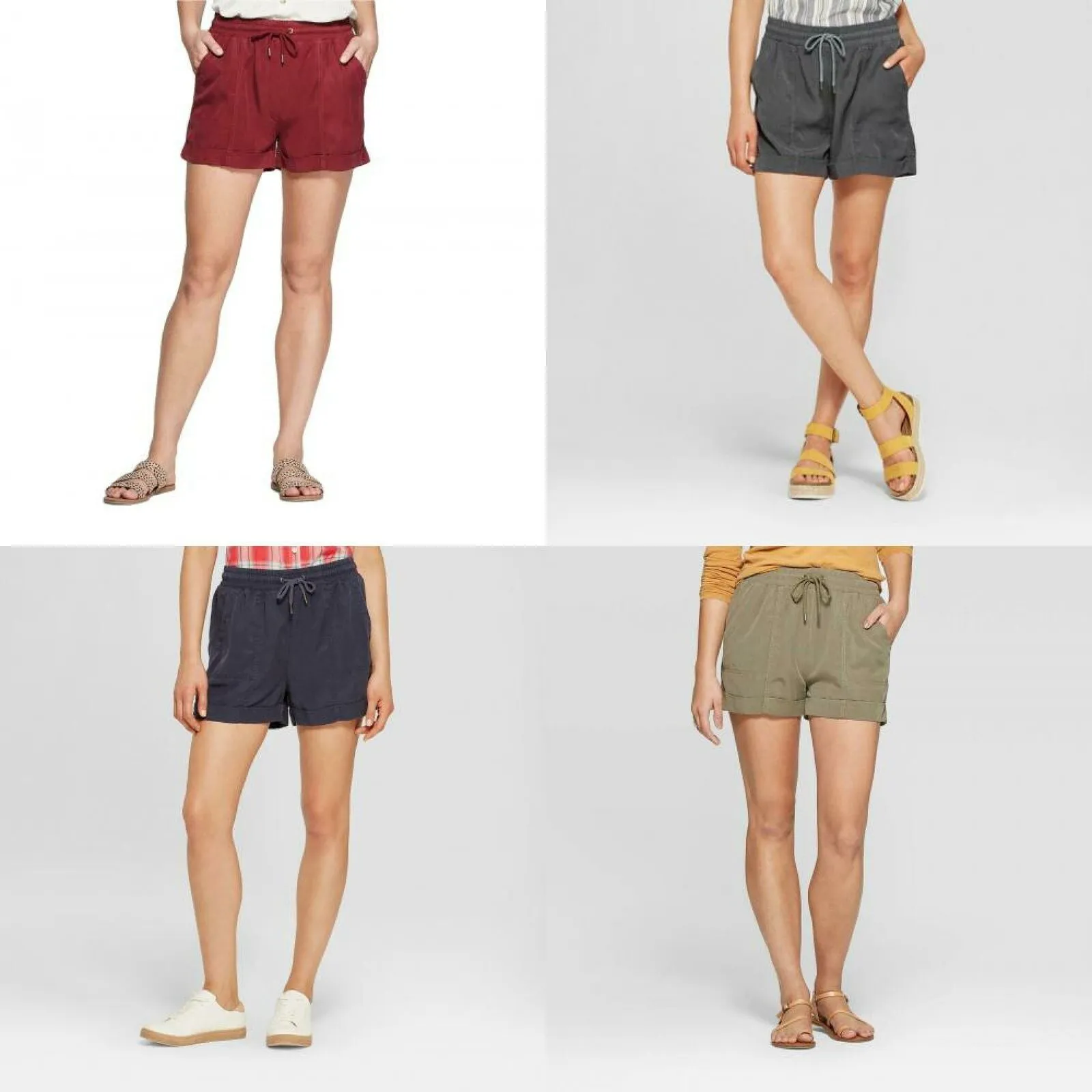 Universal Thread Women's Elastic Waist Drawstring Utility Shorts