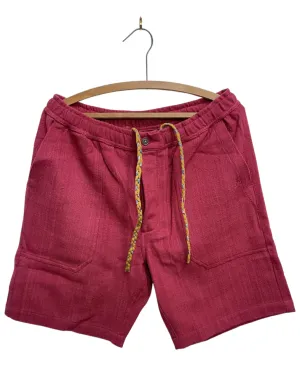 Utility Shorts in Pomegranate Nubby