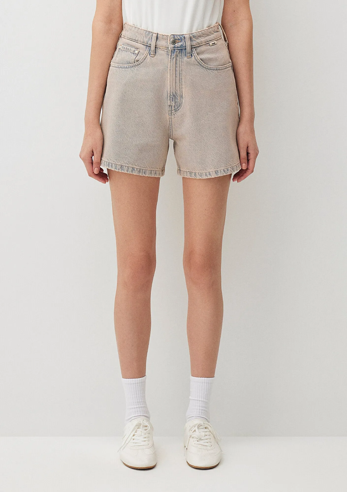 Verna Pink Washed Mavi Premium Jean Shorts