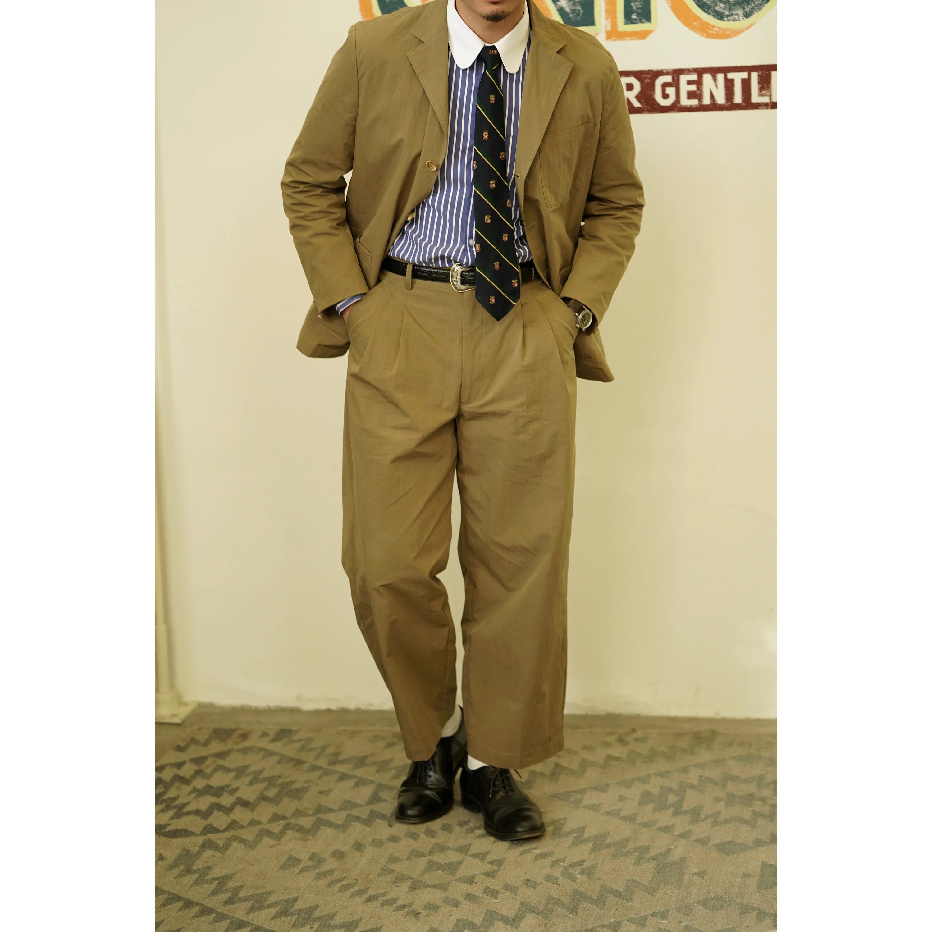 Vintage High-Waisted Wide-Leg Trousers