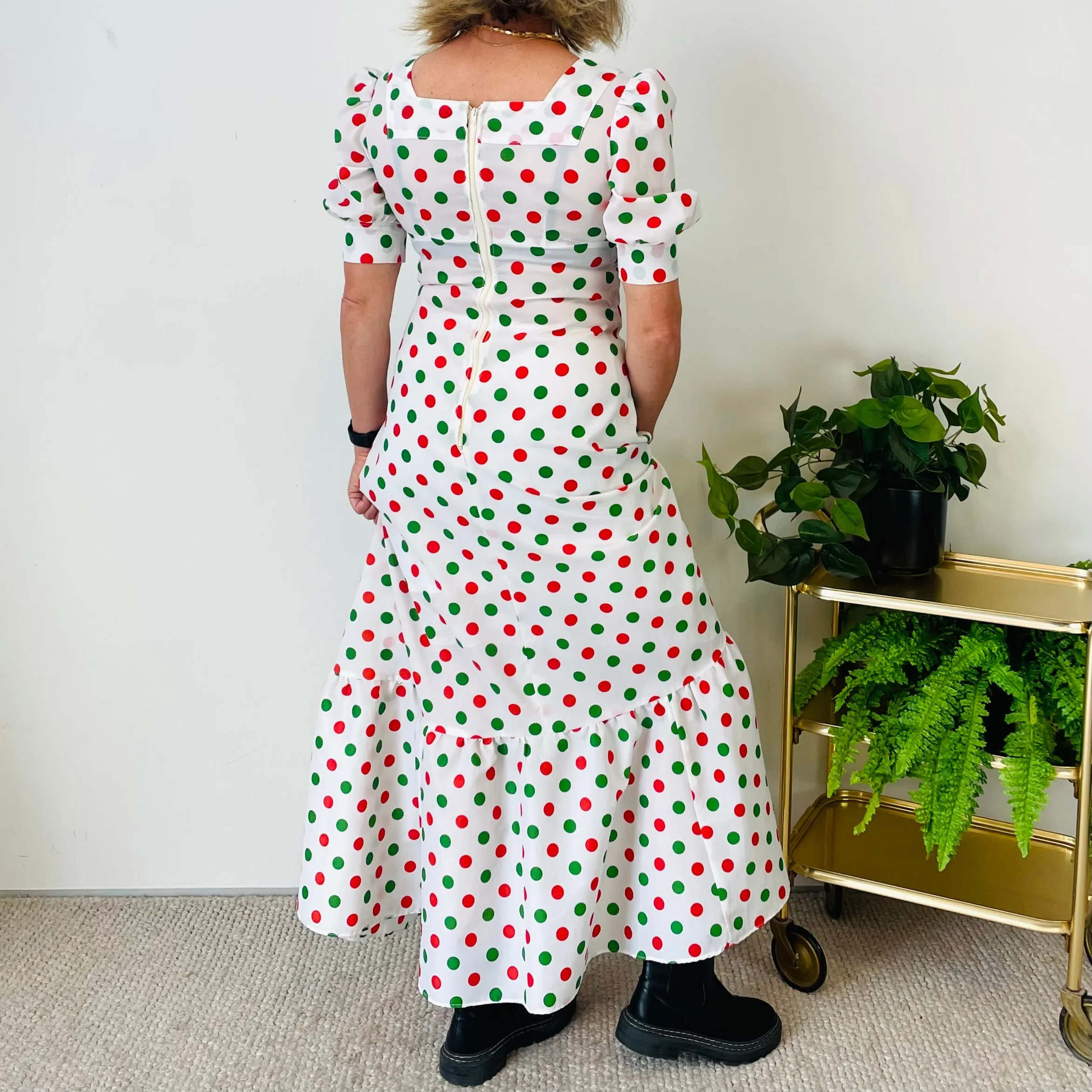 Vintage Polka Dot Dress (S)