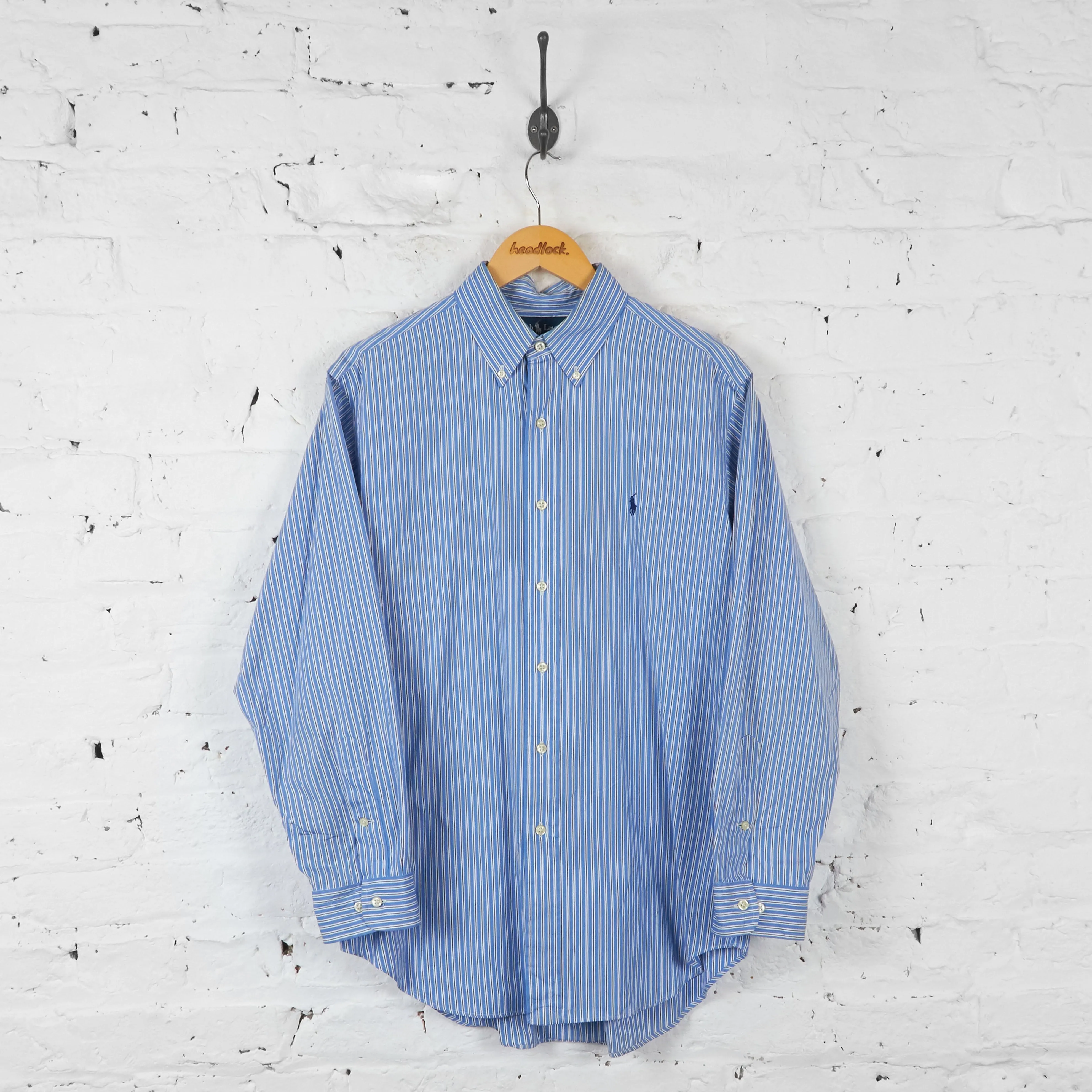 Vintage Ralph Lauren Striped Shirt - Blue - L