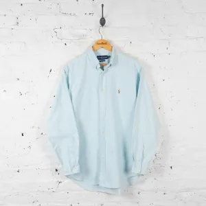 Vintage Striped Ralph Lauren Shirt - Blue - L