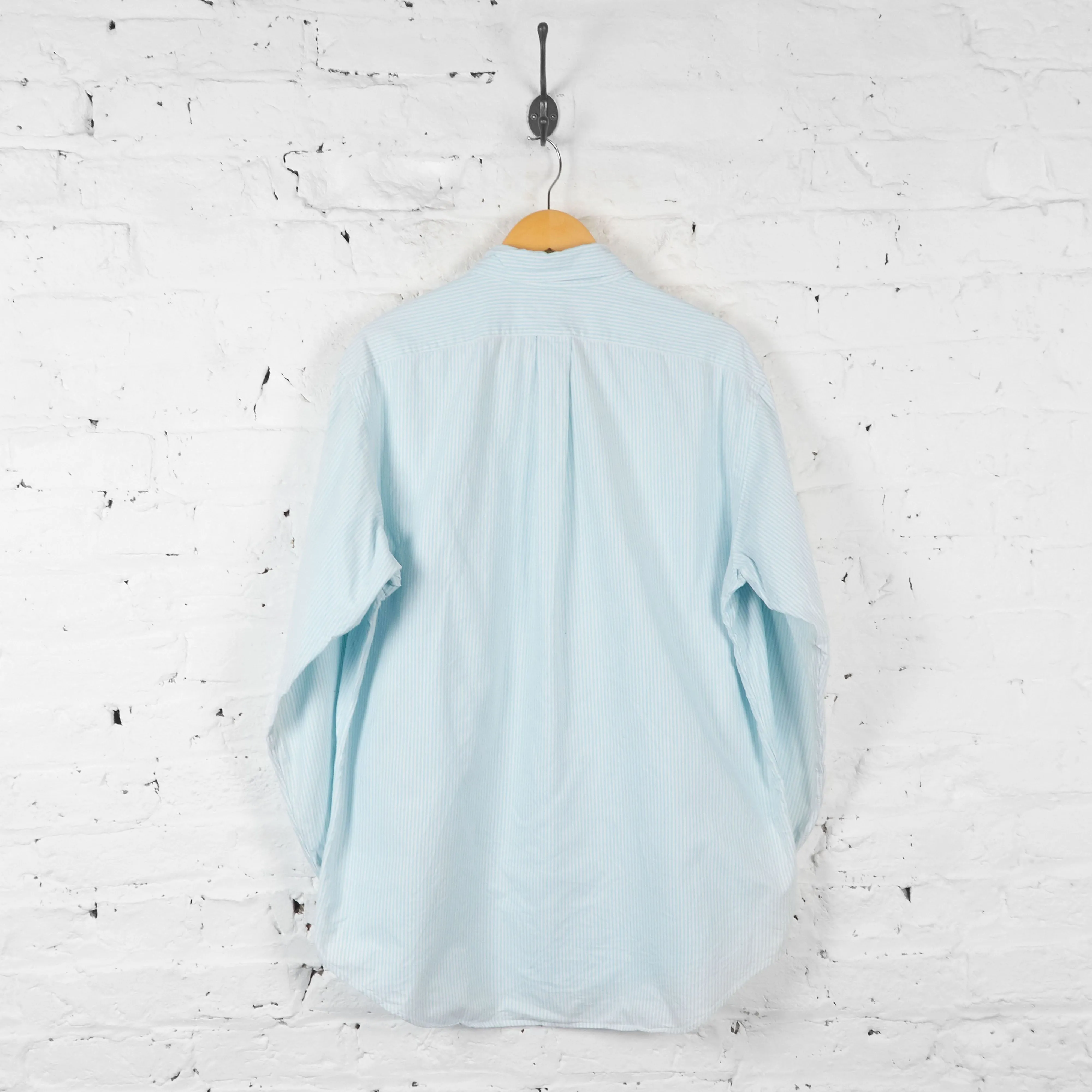 Vintage Striped Ralph Lauren Shirt - Blue - L