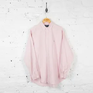 Vintage Striped Ralph Lauren Shirt - Pink - L