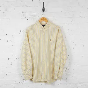 Vintage Striped Ralph Lauren Shirt - Yellow - XL