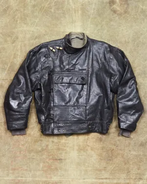 Vintage Swedish Army Dispatch Riders Leather Jacket "Ordonnansjacka" Size 52