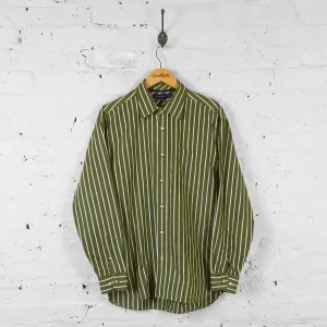 Vintage Tommy Hilfiger Striped Shirt - Green - M