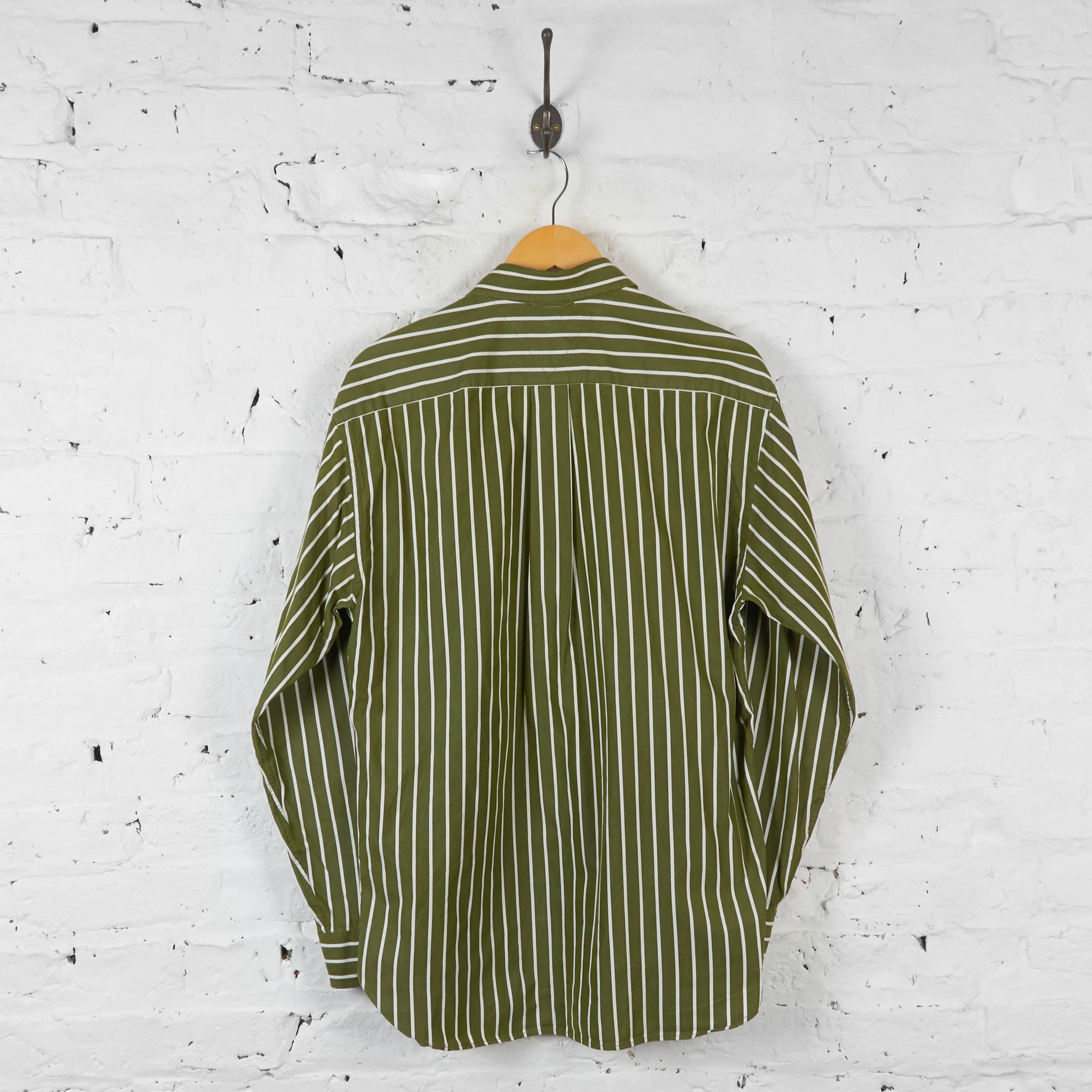 Vintage Tommy Hilfiger Striped Shirt - Green - M