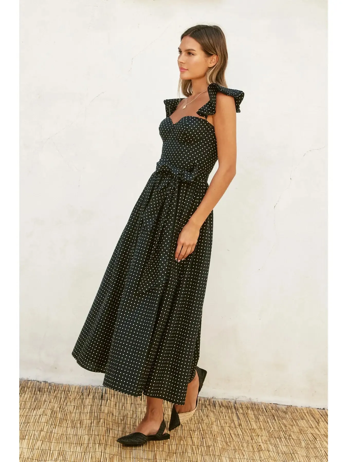 Vivian Polka Dot Midi Dress