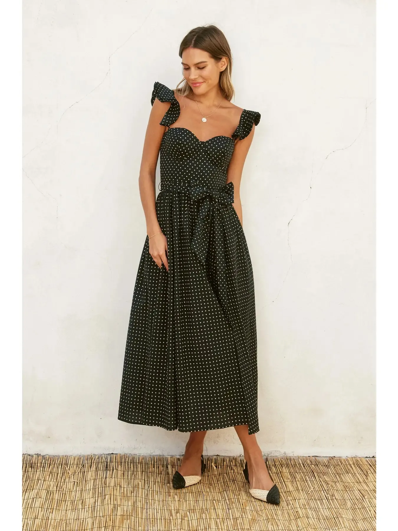 Vivian Polka Dot Midi Dress