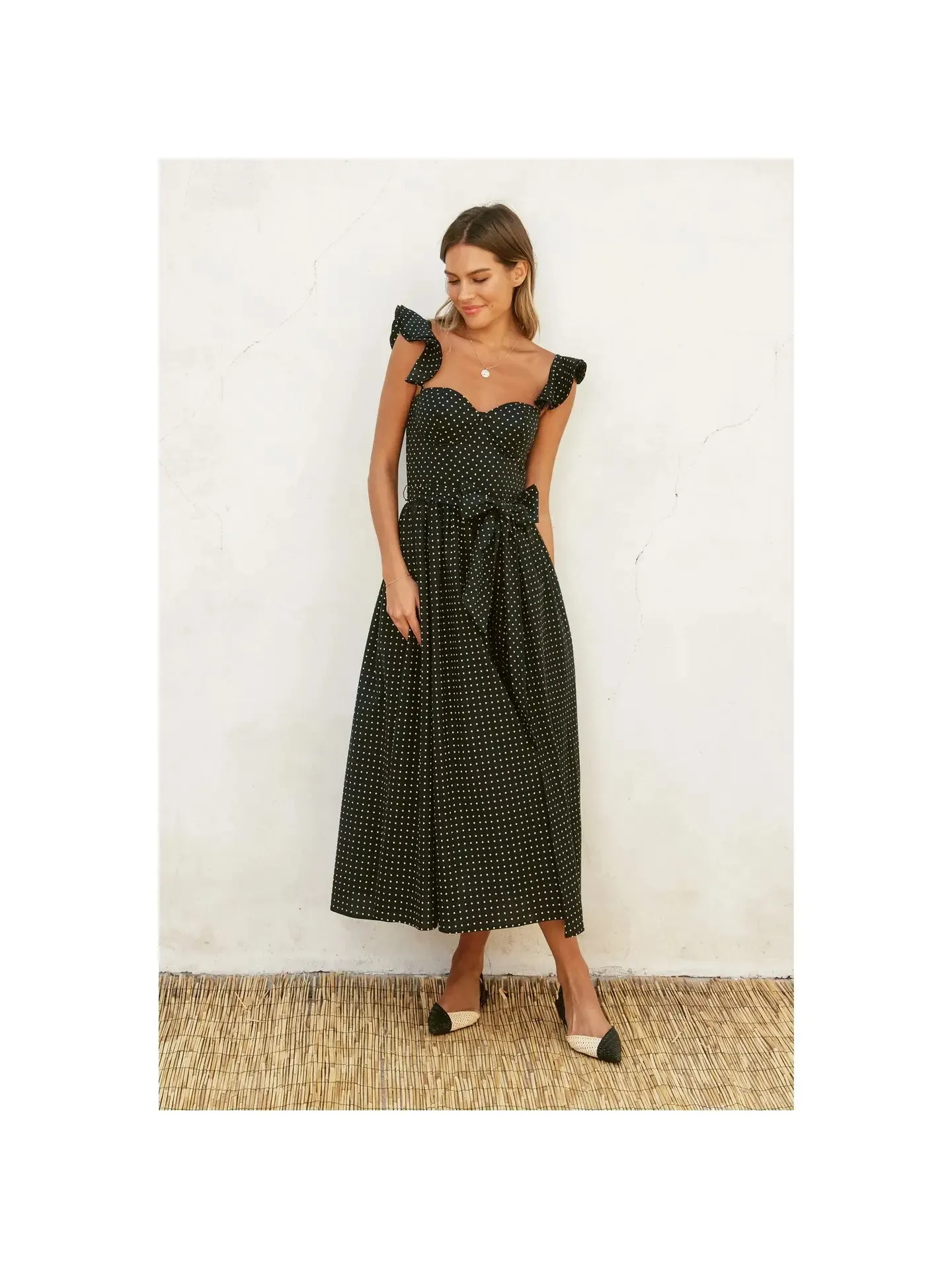Vivian Polka Dot Midi Dress