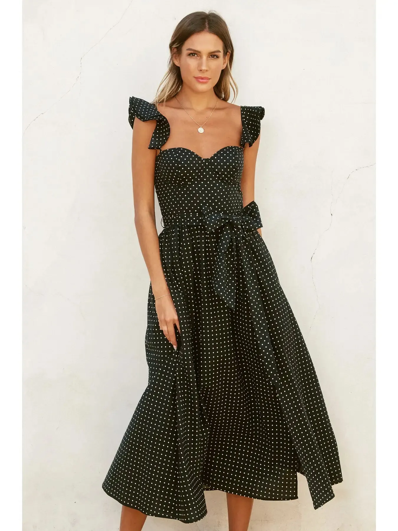 Vivian Polka Dot Midi Dress