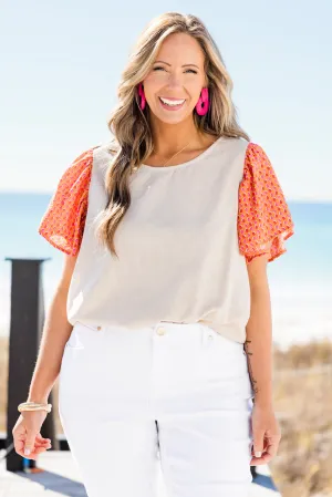 Wanderlust Bliss Top, Taupe
