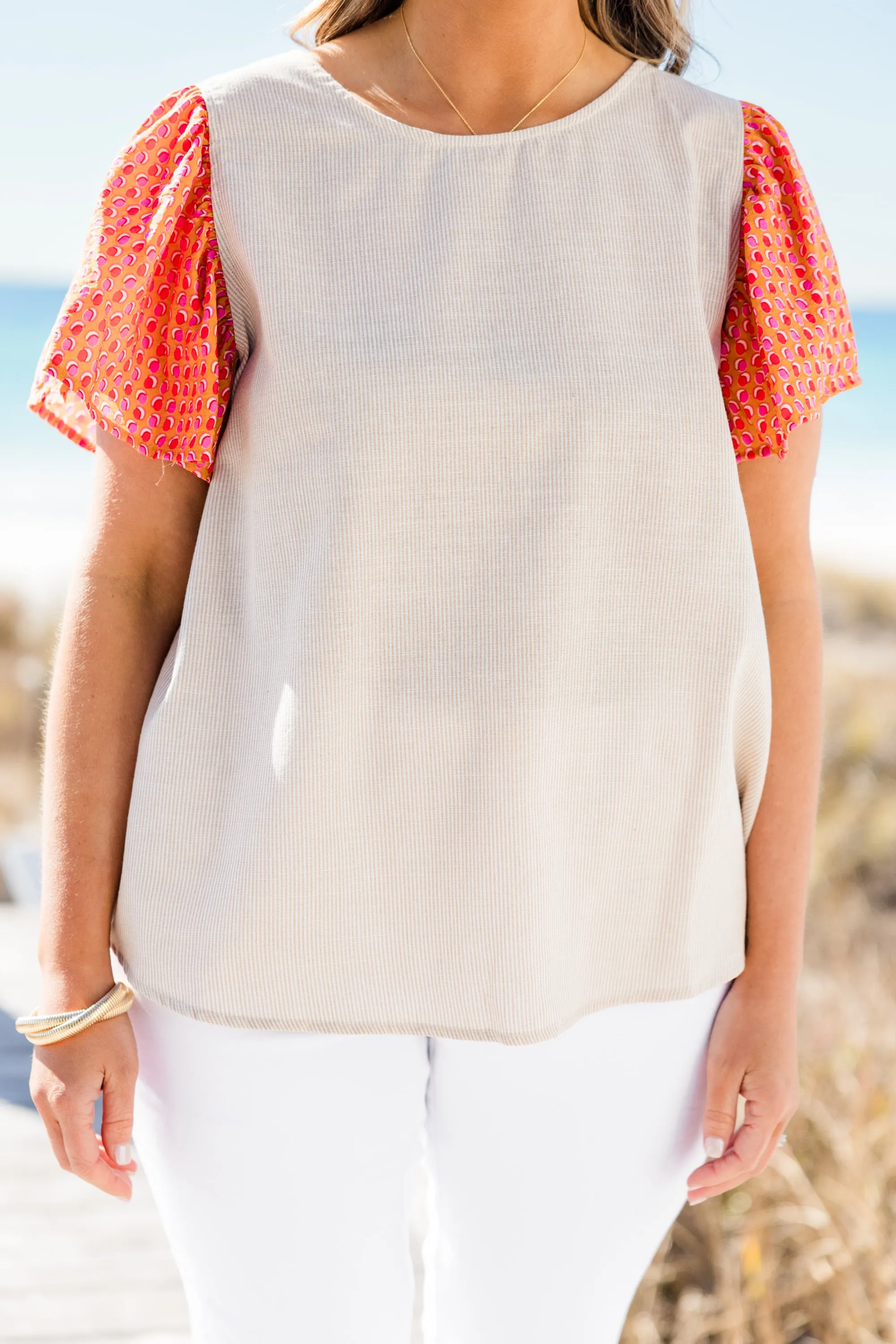 Wanderlust Bliss Top, Taupe