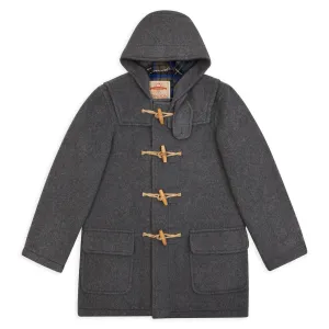Water Repellent Wool Duffle Coat - Grey