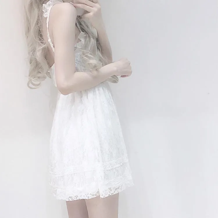 White Floral Lace Dress SD01393