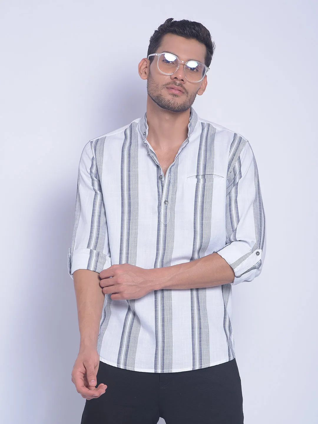 White Striped Shirt
