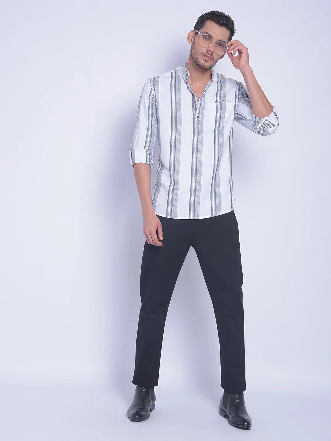 White Striped Shirt