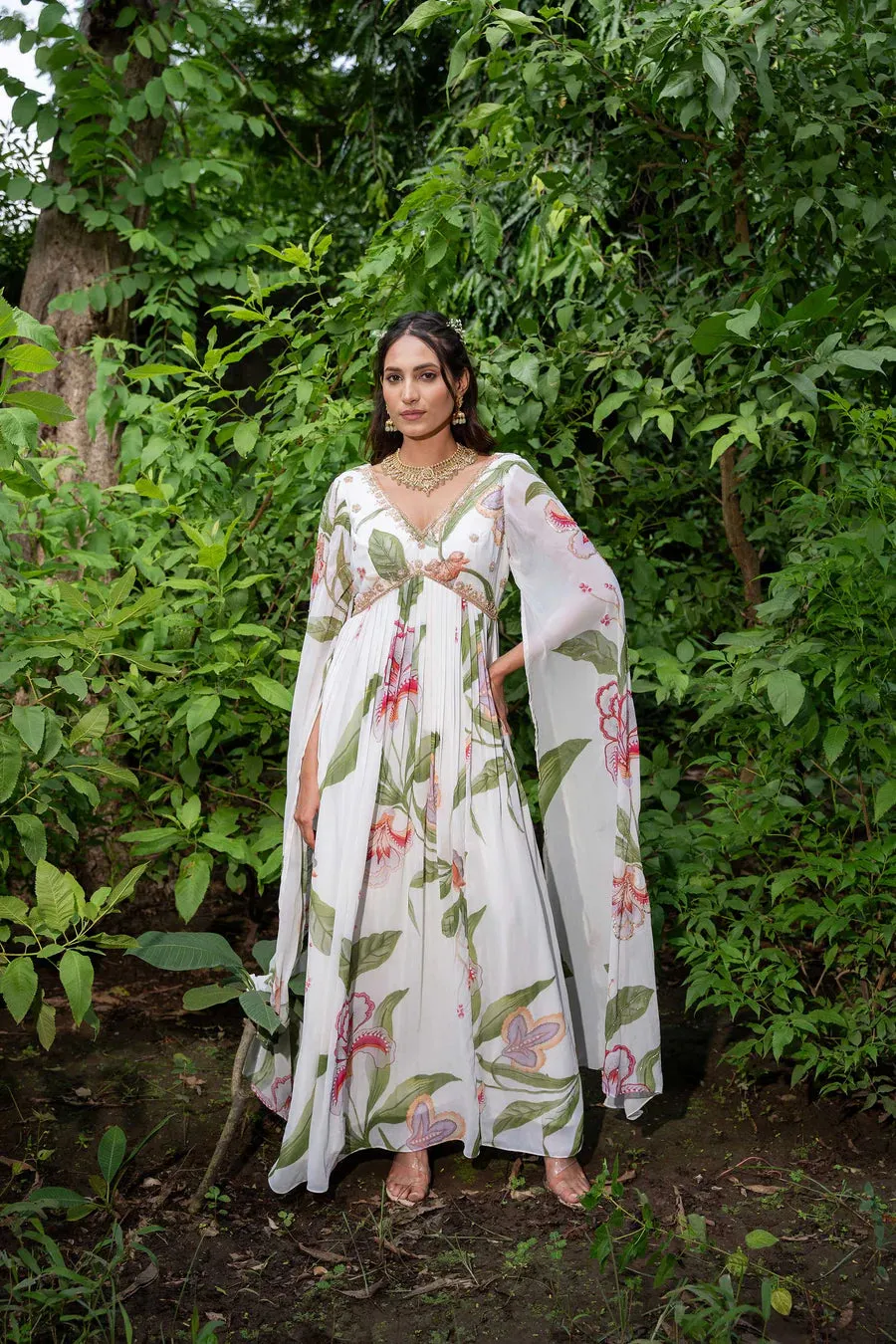 white tropic gown