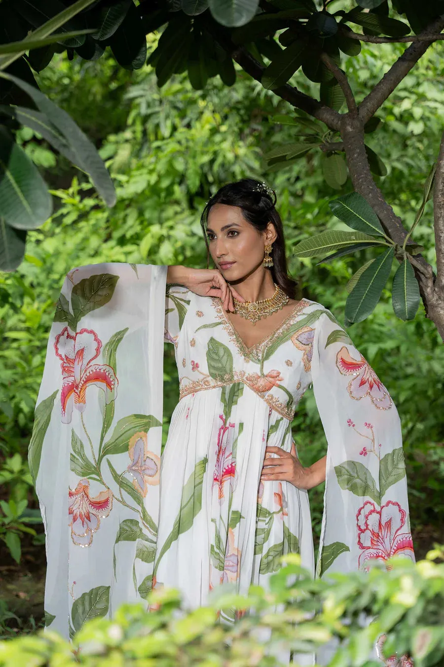 white tropic gown