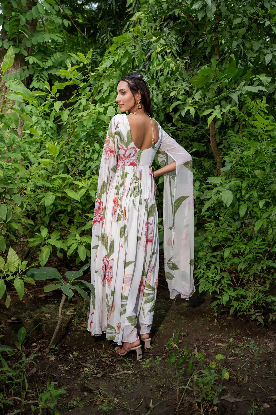 white tropic gown