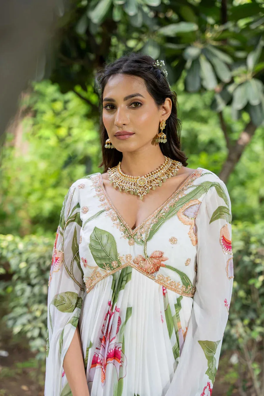 white tropic gown