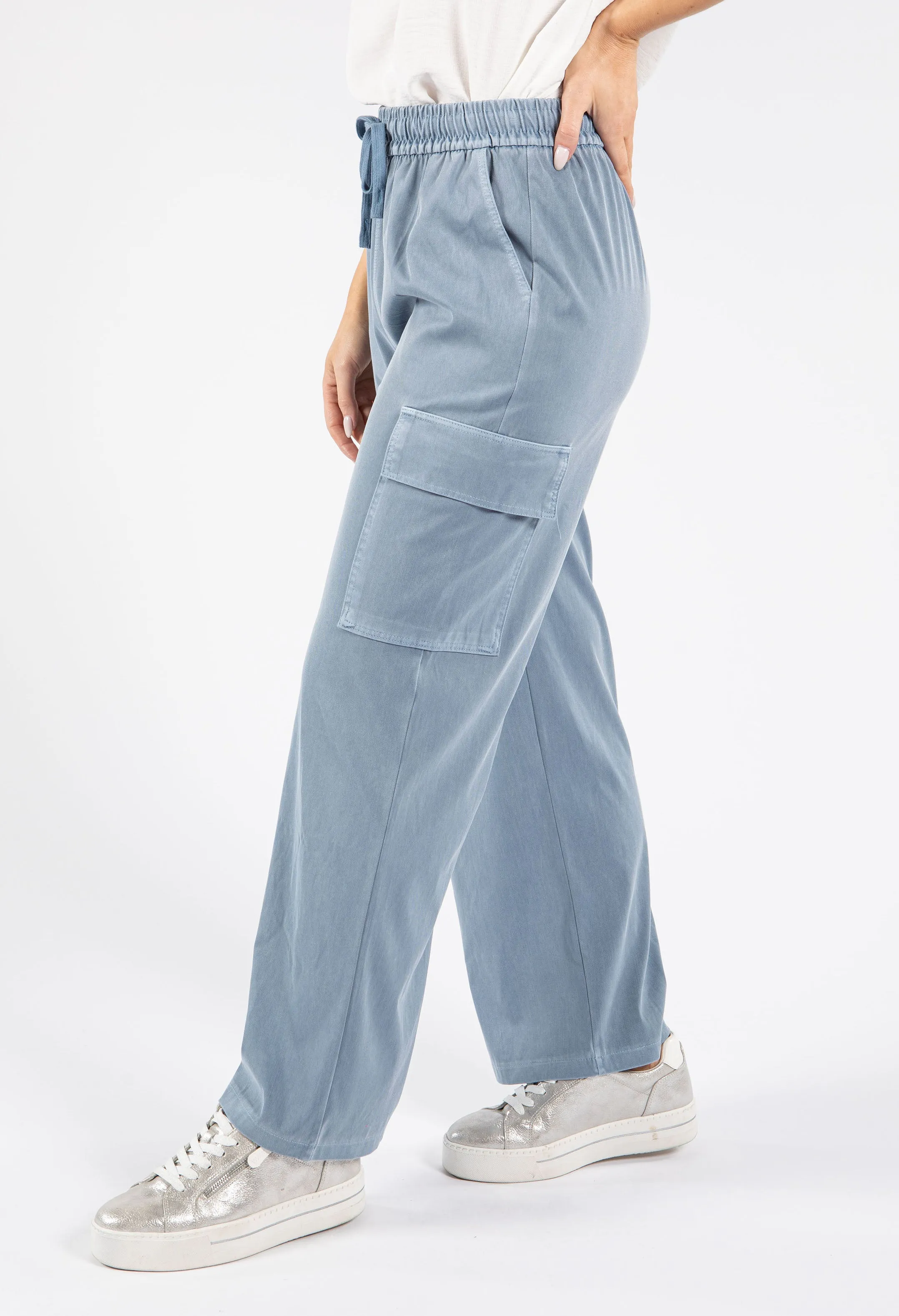 Wide Leg Cargo Trousers