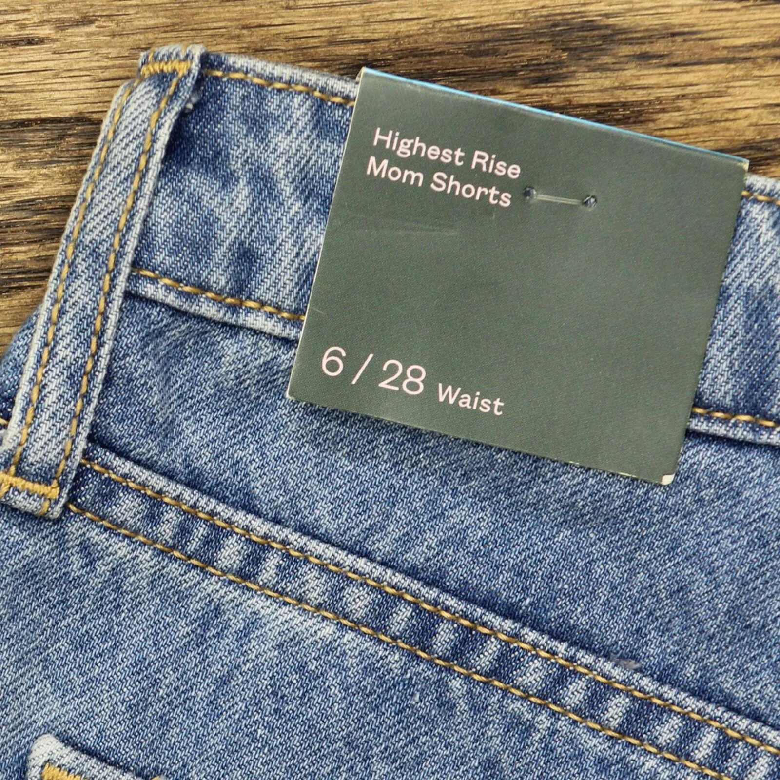 Wild Fable Womens Highest Rise Mom Denim Shorts 1667557b294ef1 Blue 6