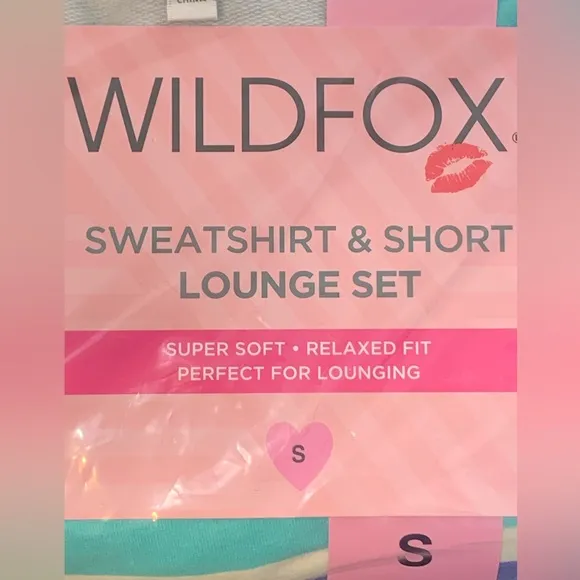 Wildfox NWT sweatshirt and shirts lounge set MSRP $160.00