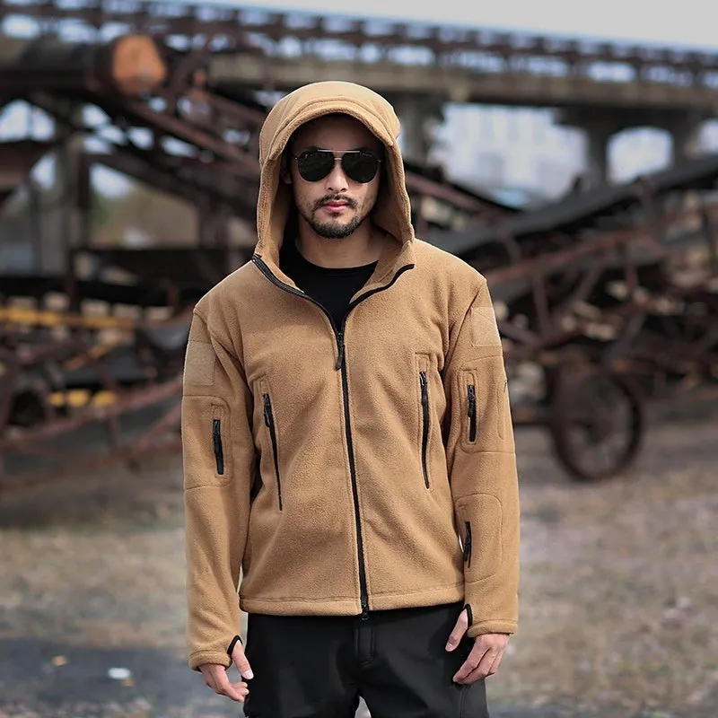 Winter Thermal Fleece Sports Hooded Coats