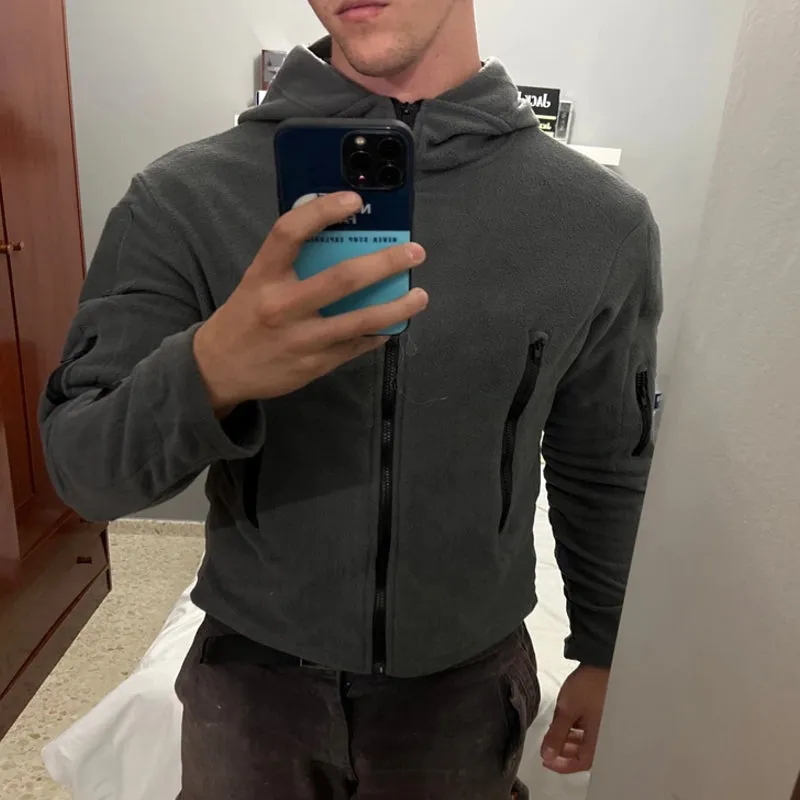 Winter Thermal Fleece Sports Hooded Coats