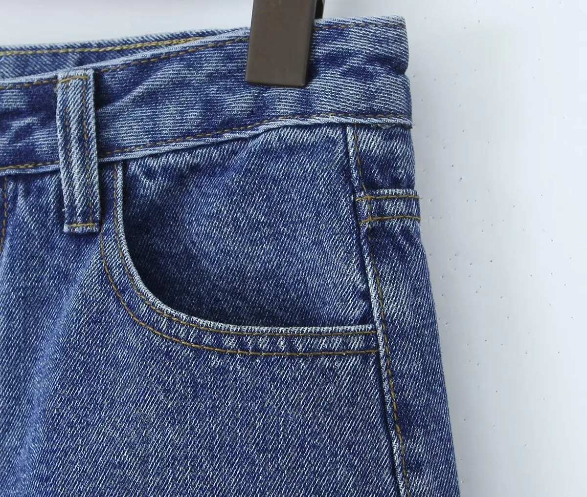Women Denim Shorts Straight Solid Color Women Loose Casual Shorts