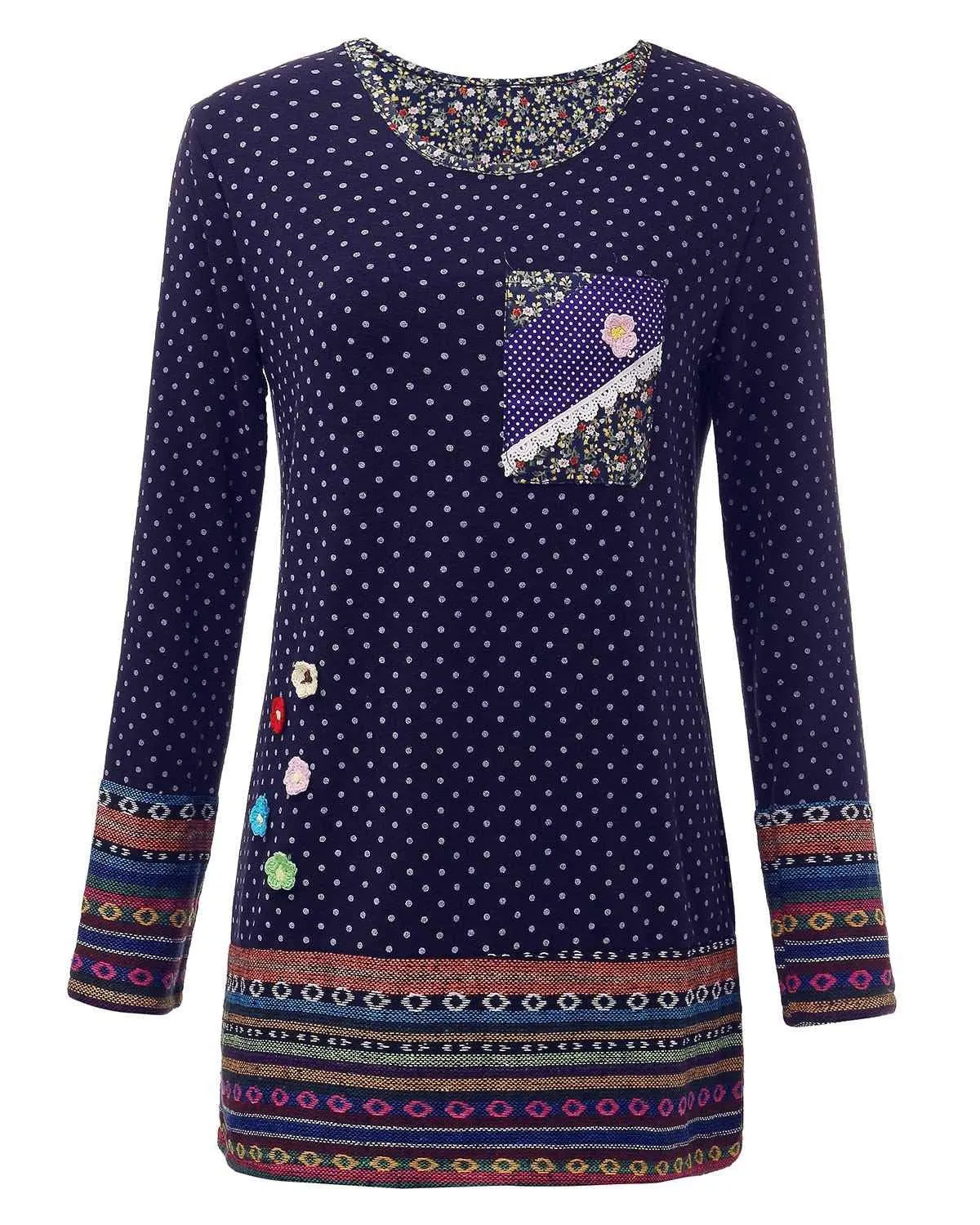 Women Winter Fleece Long Sleeve Dress Plus Size Mori Girl Cute Party Dresses Polka Dot Printed Stereo Flower Stitching vestidos