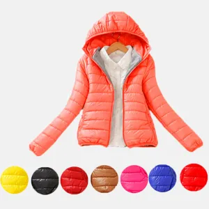 Women Winter Jacket Female Coat Ultra Light Down Coats Woman's Hooded Short Jackets Plus Size Parkas B998