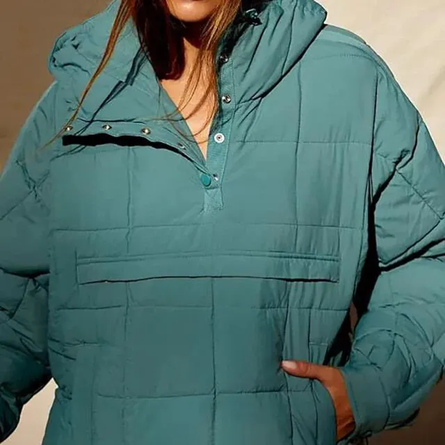 Women's Autumn Winter Padded Jacket Long Sleeve Hooded Pullovers