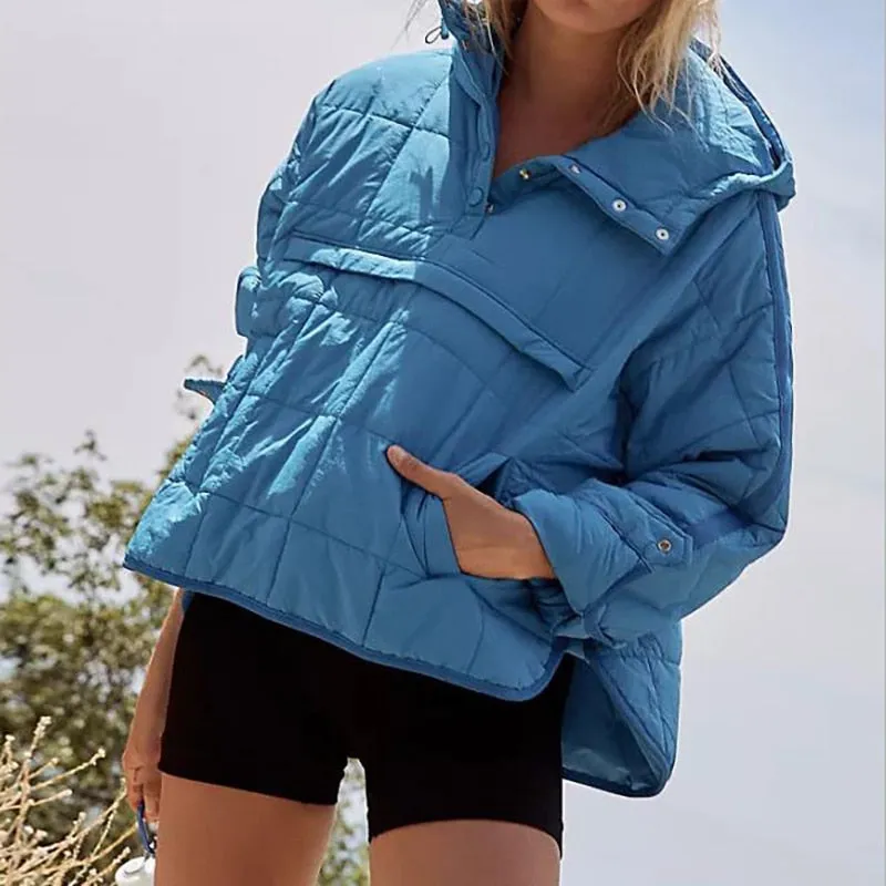 Women's Autumn Winter Padded Jacket Long Sleeve Hooded Pullovers