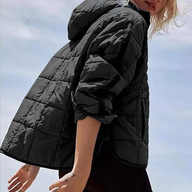 Women's Autumn Winter Padded Jacket Long Sleeve Hooded Pullovers