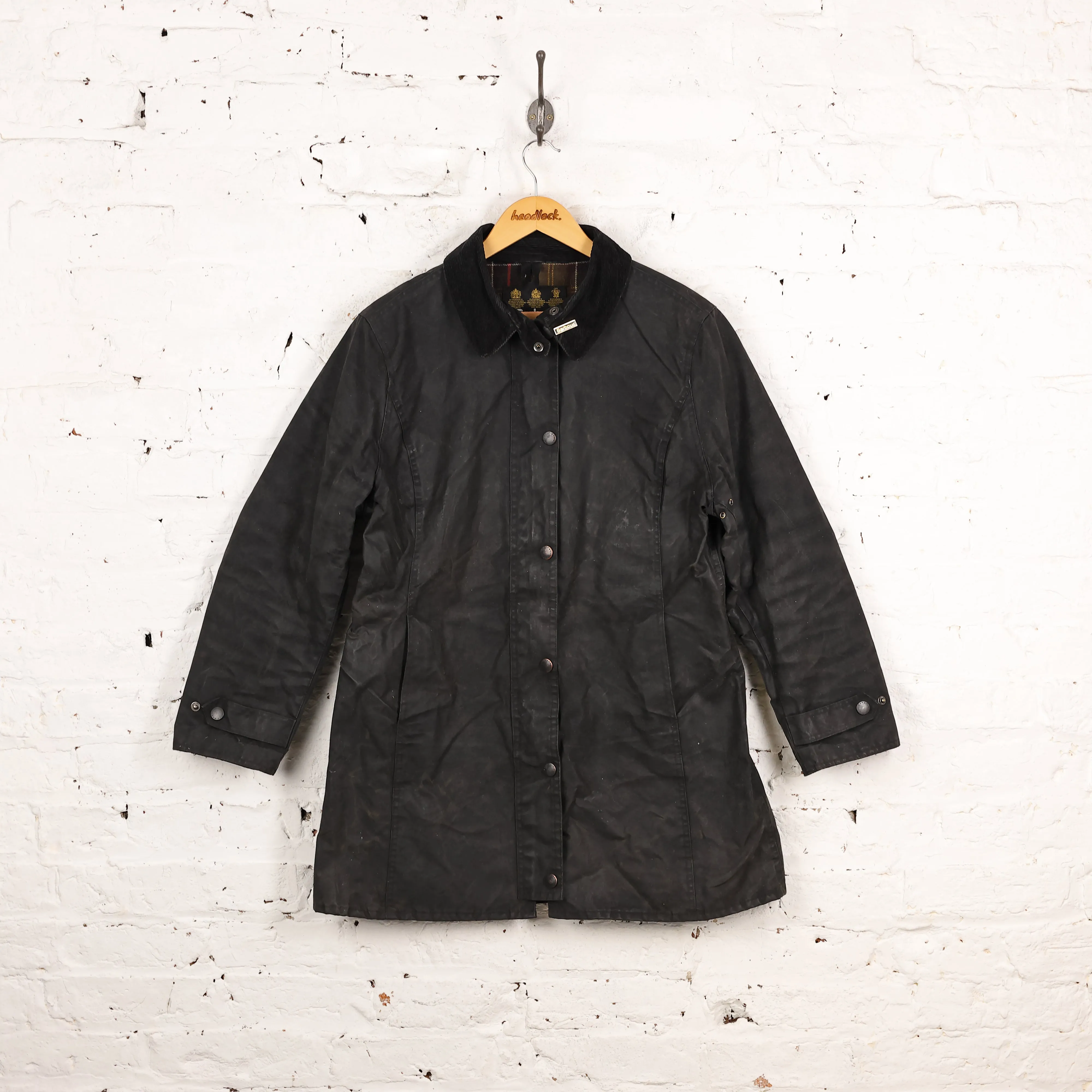 Women's Barbour Newmarket Wax Jacket - Blue - Women's L