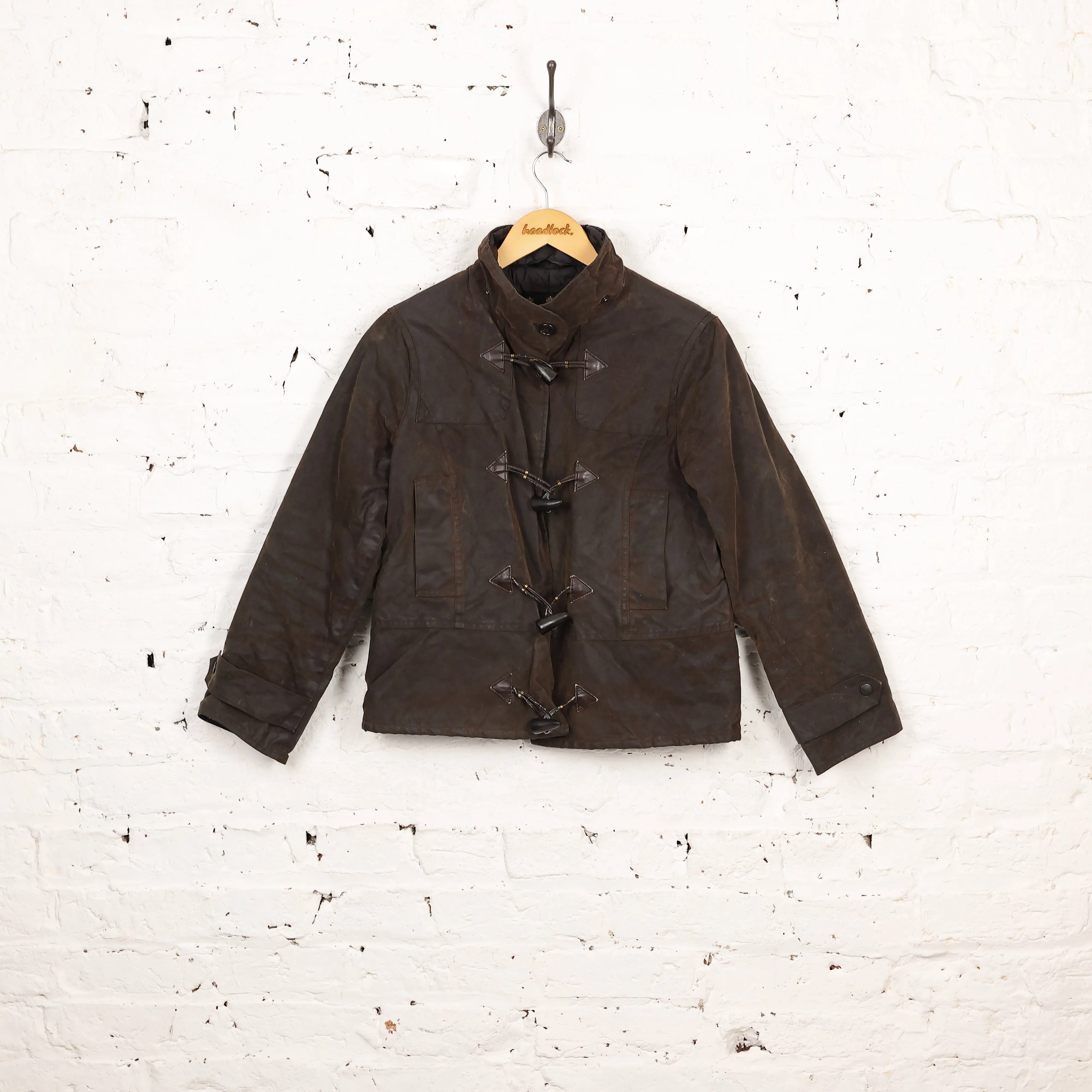 Women's Barbour Short Duffle Wax Jacket - Brown - Women's S