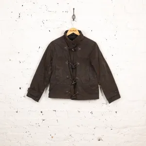 Women's Barbour Short Duffle Wax Jacket - Brown - Women's S