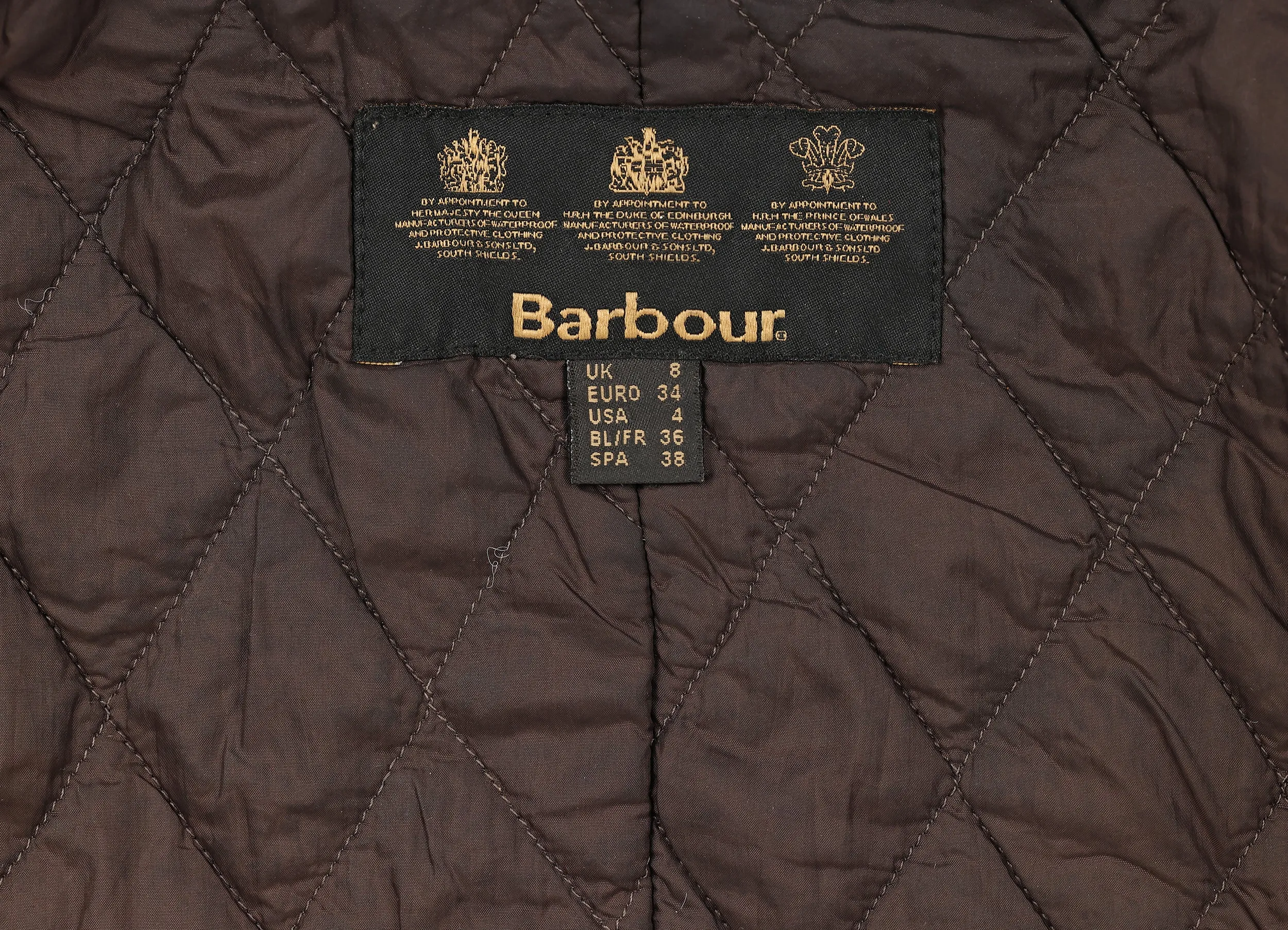 Women's Barbour Short Duffle Wax Jacket - Brown - Women's S