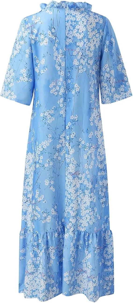 Women's Boho Floral Summer Dress | Maxi